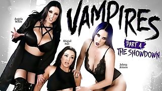 Girlsway - Vampire Angela Milky And Her Leader Hard Fuck Abigail Mac To Make Her Part Of The Coven