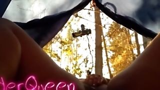 Bbw Mom Hard Whore Jerking Off In Tent